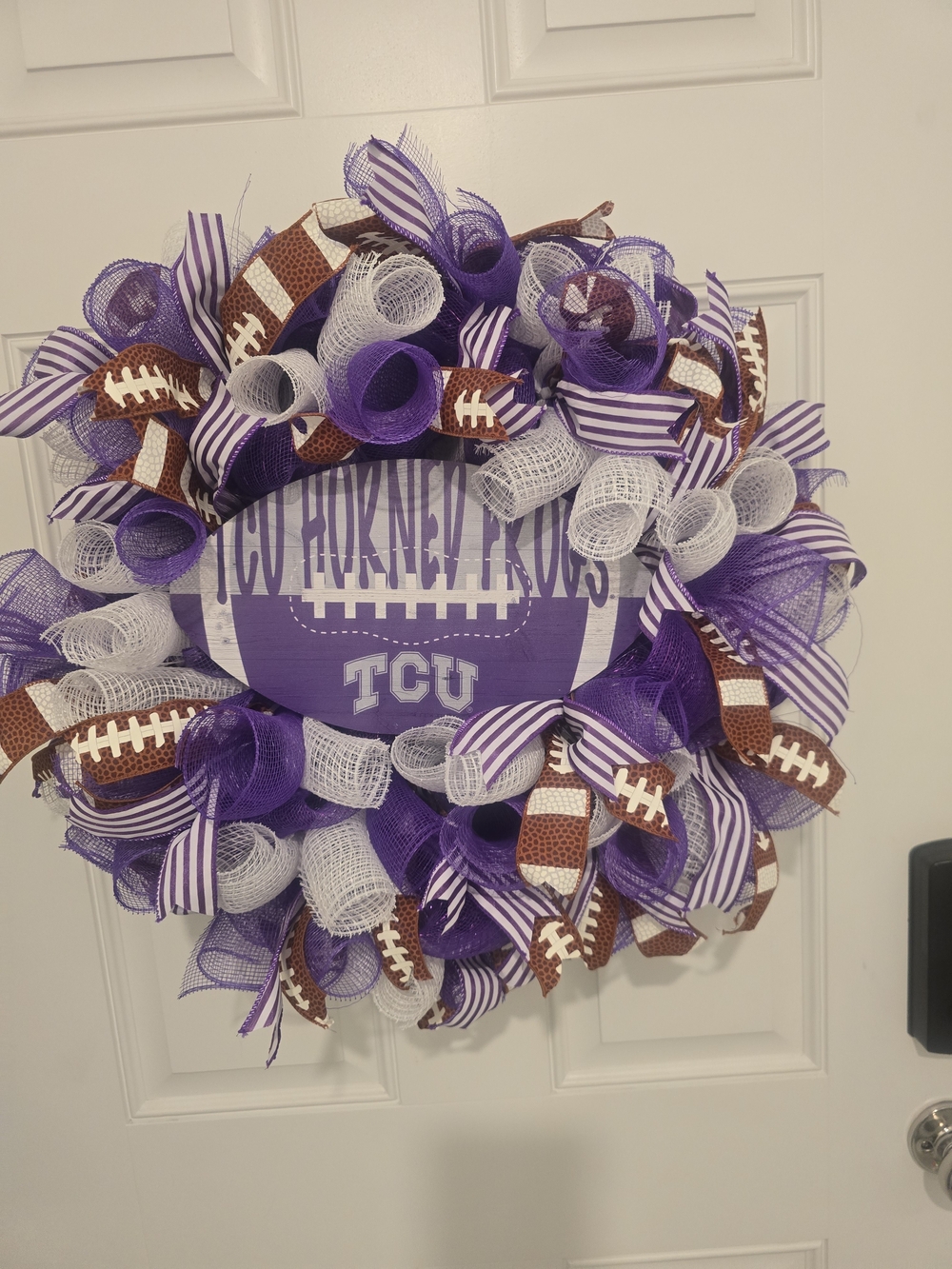 TCU Purple Football Wreath